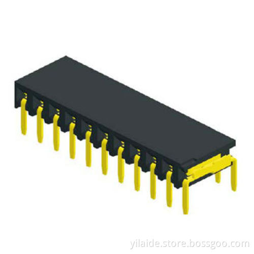 2.54 pitch female connector, plating with gold flash